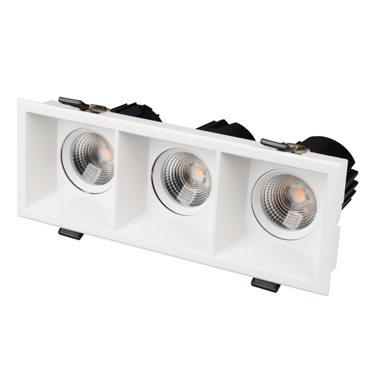 Светильник MS-FLOW-BUILT-S230x85-3x12W Warm3000 (WH, 55 deg, 230V) Arlight 053780