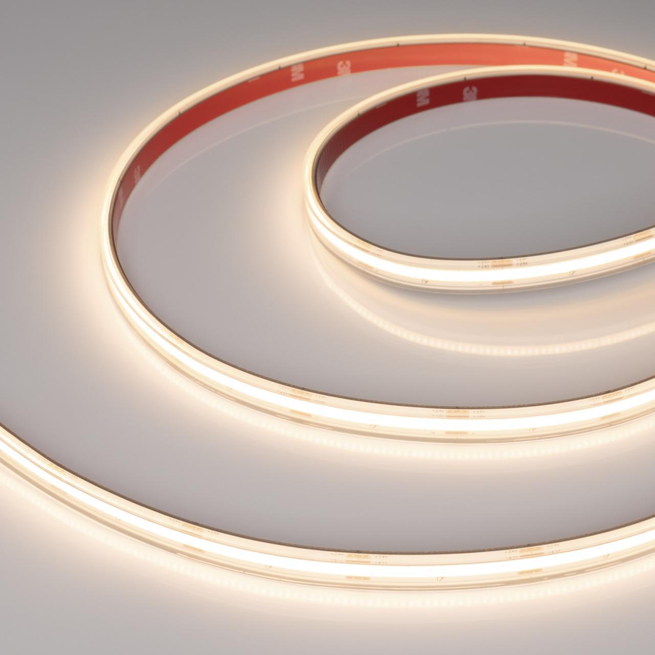 Светодиодная влагозащищенная лента Arlight 4,8W/m 420Led/m CSP теплый белый 15M герметичная COB-PS-X420-12mm 24V Warm3000 049055