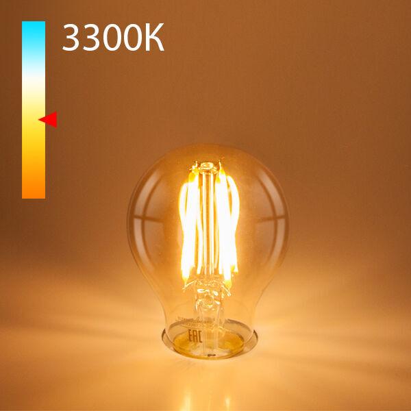 Лампа светодиодная филаментная Elektrostandard E27 12W 3300K прозрачная a048345
