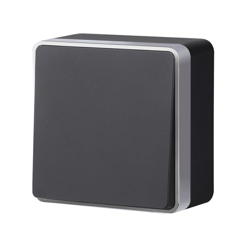 Выключатель Werkel W5012034 черный с серебром