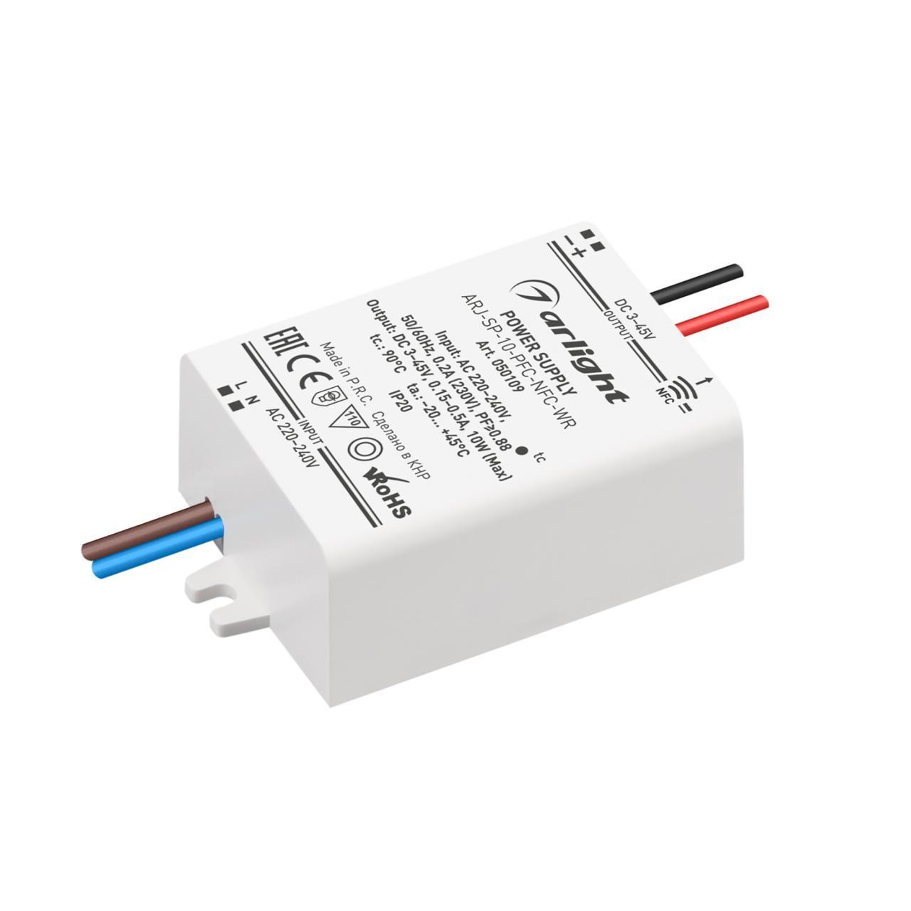 Блок питания Arlight Arlight ARJ-SP-10-PFC-NFC-WR (10W, 3-45V, 0.15-0.5A) 050109