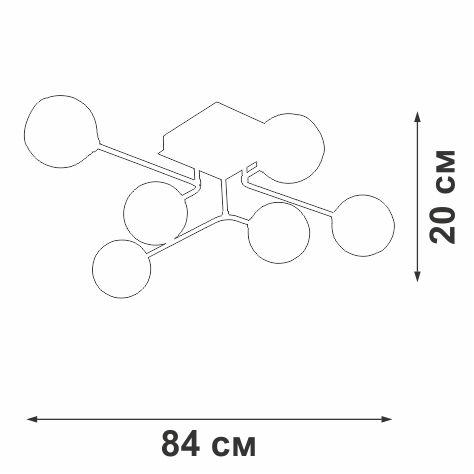 Накладная люстра Vitaluce V4795-1/6PL