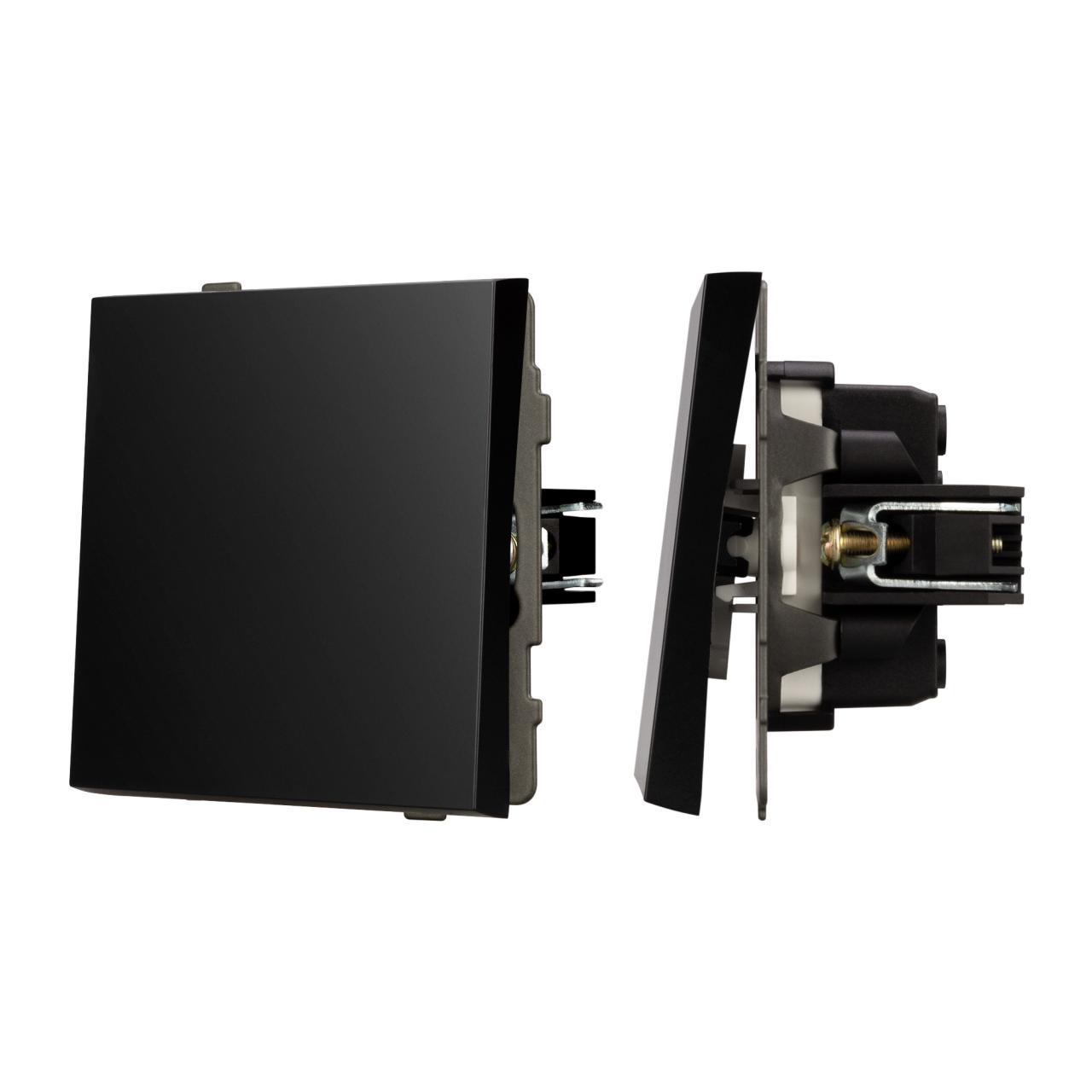 Механизм выключателя одноклавишный проходной SWT-TENDO-MKP1-PL-BK (230V, 10A) Arlight 054041