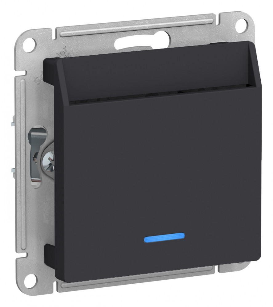 Systeme Electric AtlasDesign Карбон Выключатель карточный 10А, без задержки времени, механизм