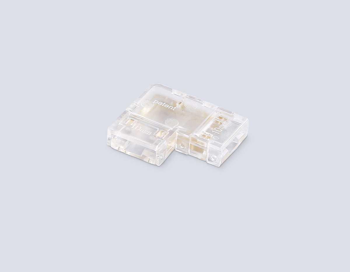 Соединитель угловой AMBRELLA LIGHT ILLUMINATION COB RGB 12/24V для лент 10mm (4 конт.) (10шт. в комплекте) GS6891