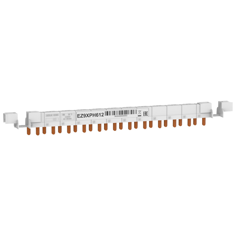Schneider Electric Easy9 Шинка гребенчатая для компактных АВДТ 1P+N, 12 модулей,  шаг зубца 9 мм 63А
