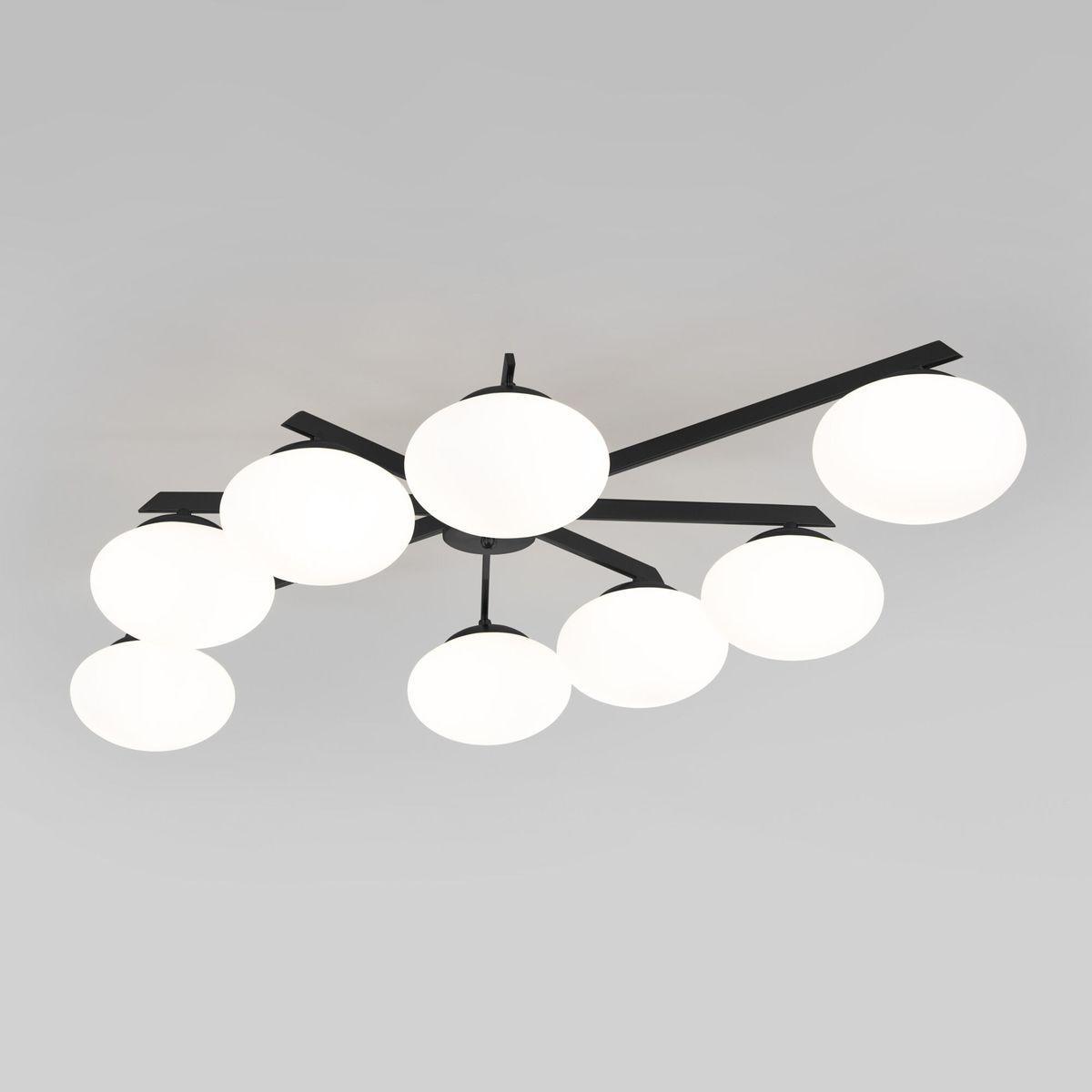 Потолочная люстра Eurosvet Opaline 70220/8 черный Smart