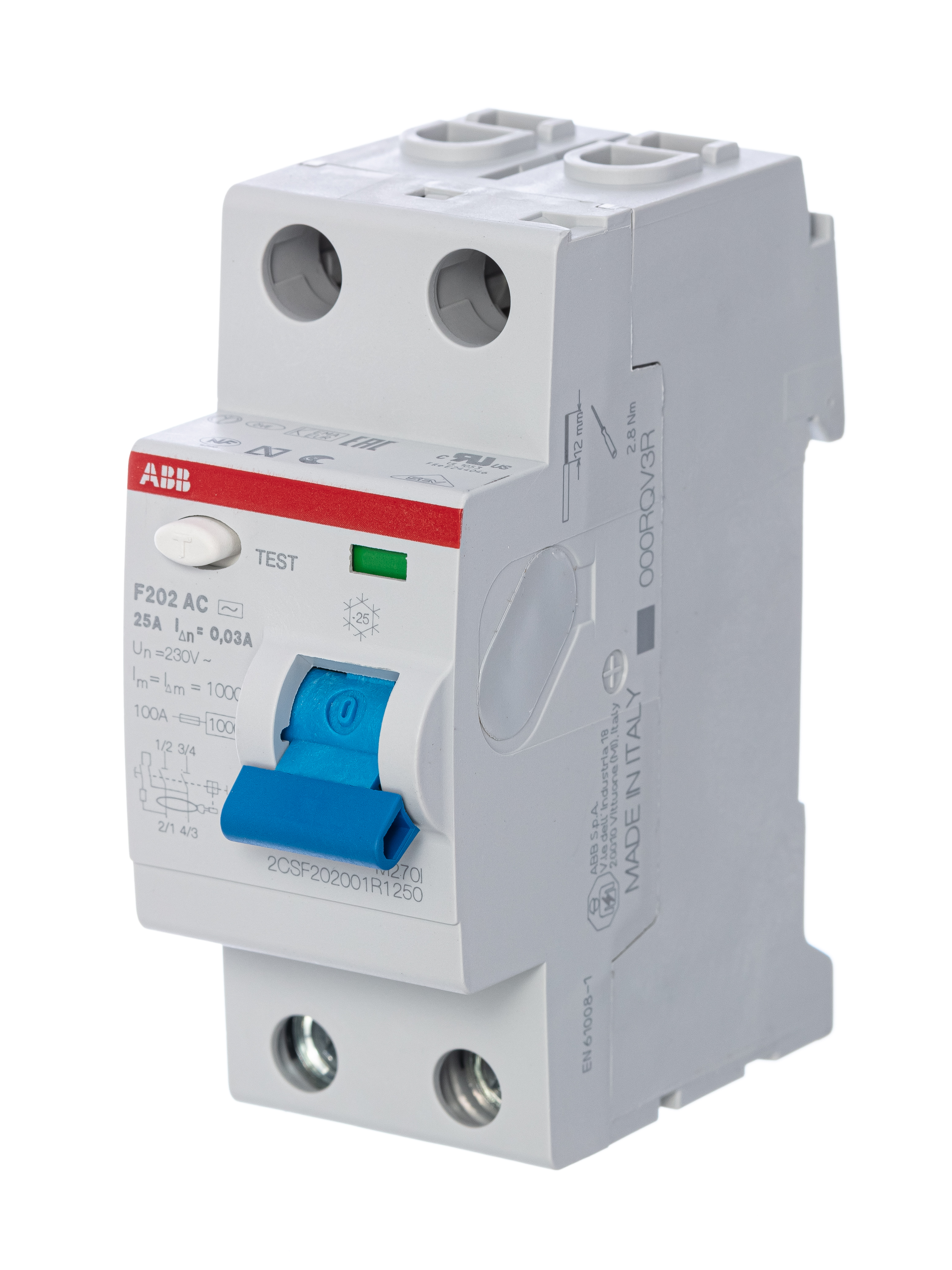 ABB F202AC УЗО 2P 25A 30mA (AC)