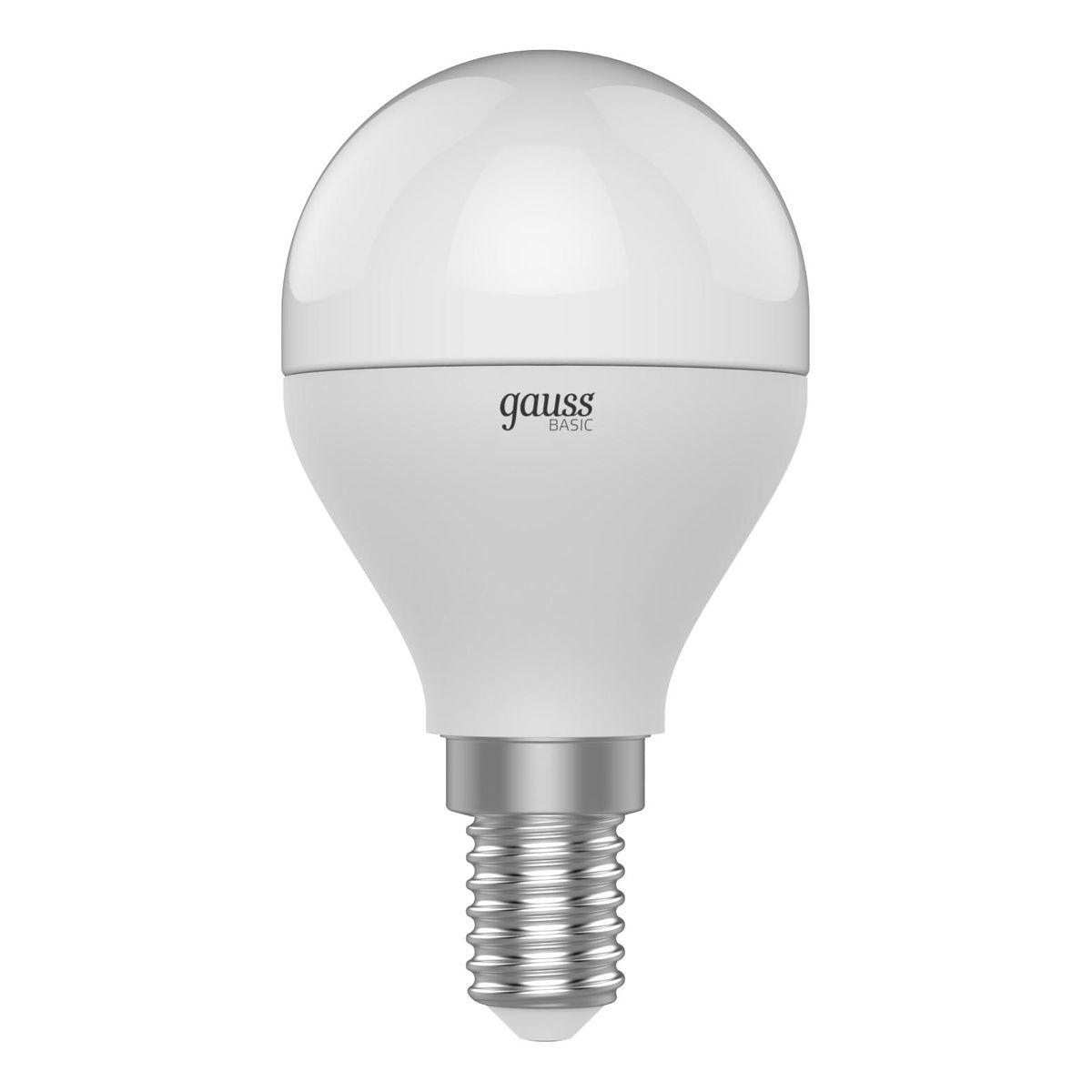 Лампа светодиодная Gauss E14 7,5W 4100К матовая 1053128