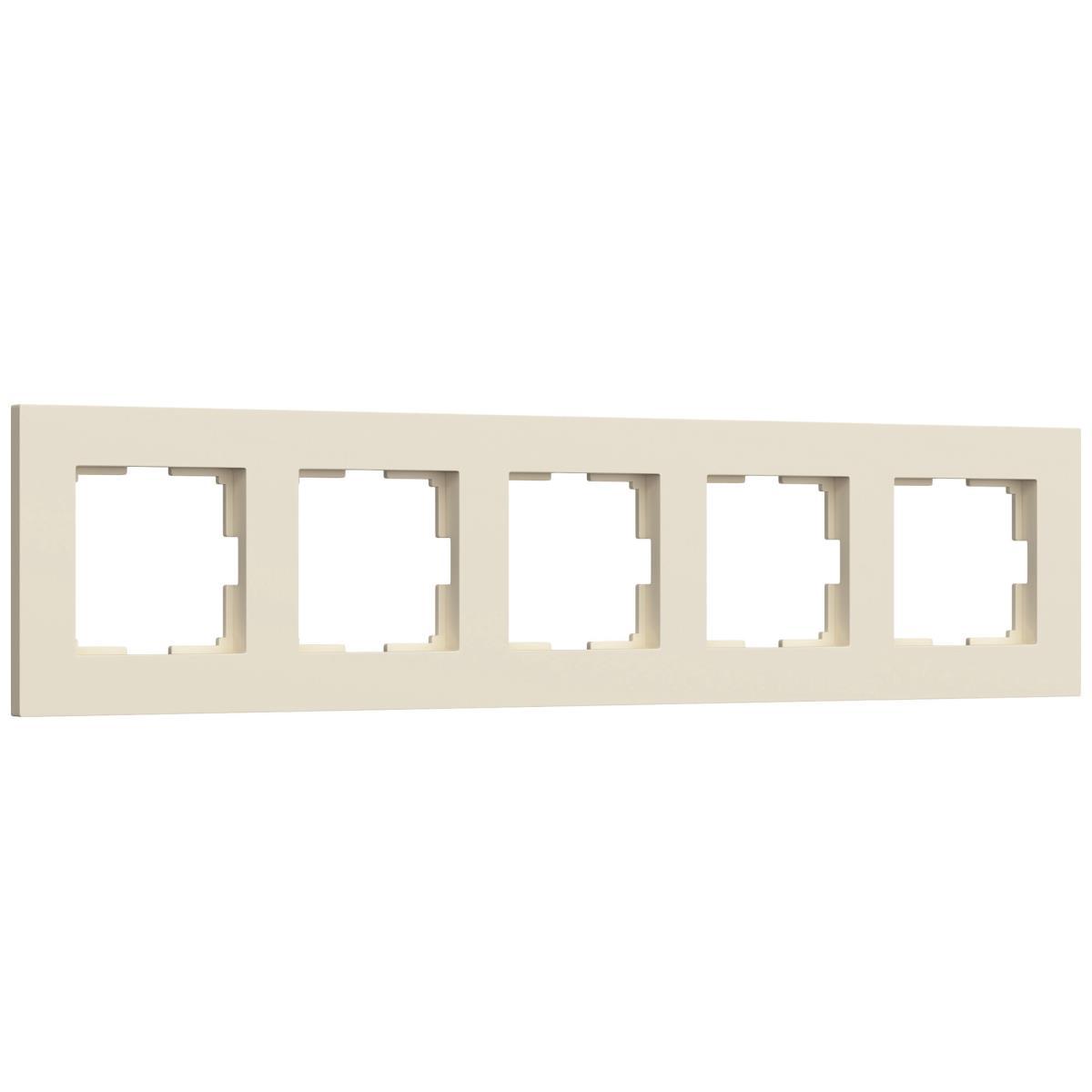 Рамка Werkel Slab на 5 постов айвори софт W0052962 4690389207938