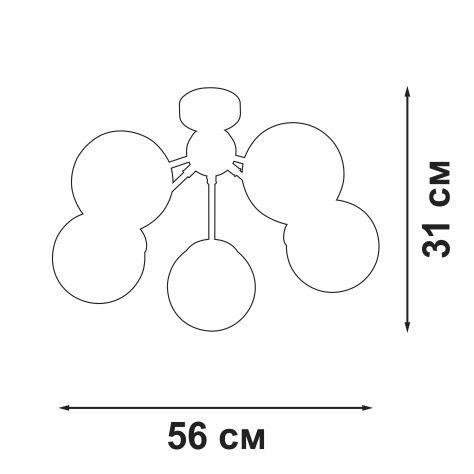 Накладная люстра Vitaluce V3772-8/5PL