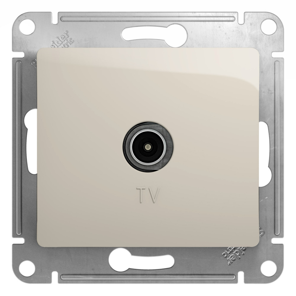 Systeme Electric Glossa Молочный Розетка TV проходная 4DB