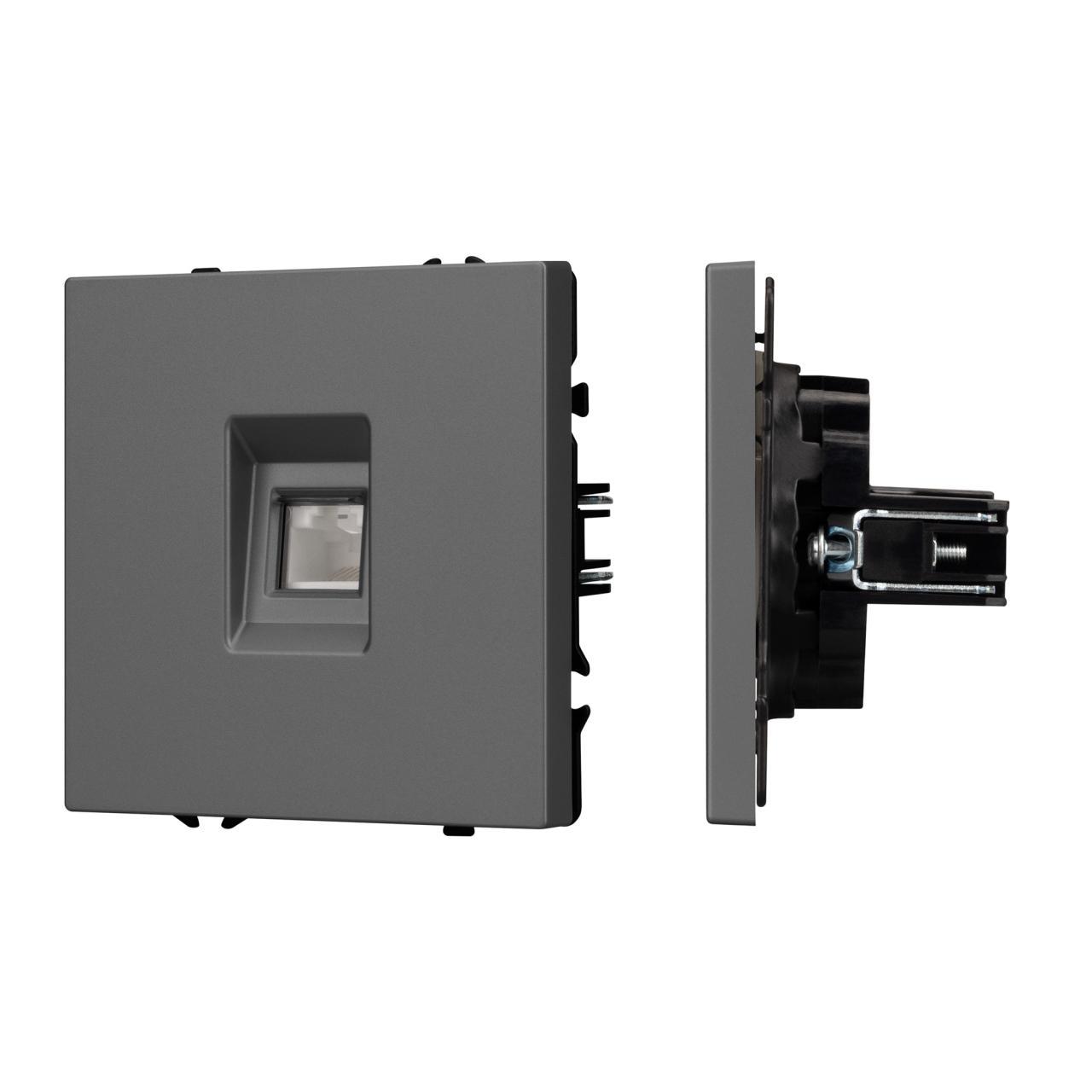 Механизм компьютерной розетки SCT-NOBE-MPC1-SFPL-GR (RJ-45, CAT6) Arlight 054307
