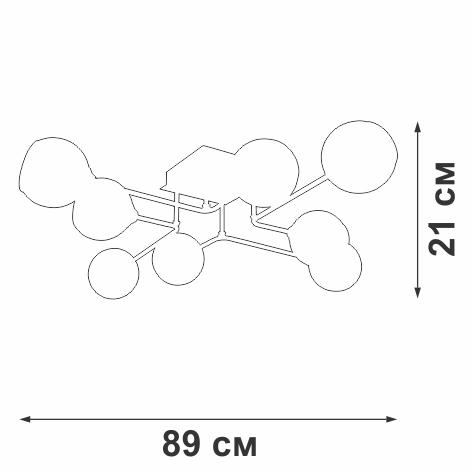 Накладная люстра Vitaluce V47950-13/8PL