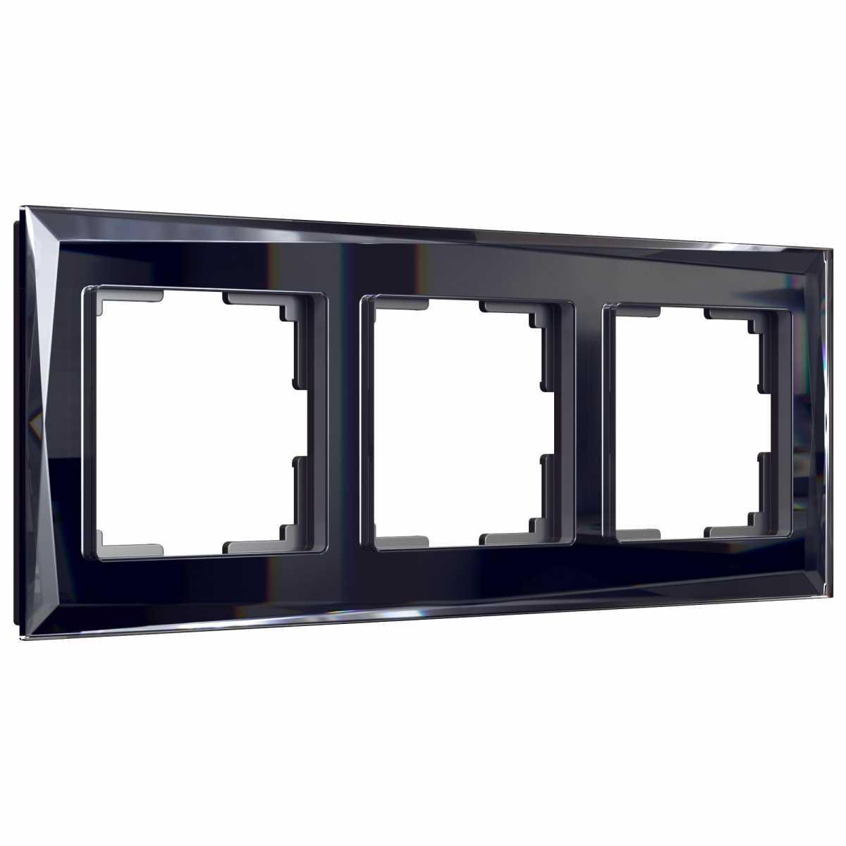 Рамка Werkel Diamant на 3 поста черный W0031208 4690389172762