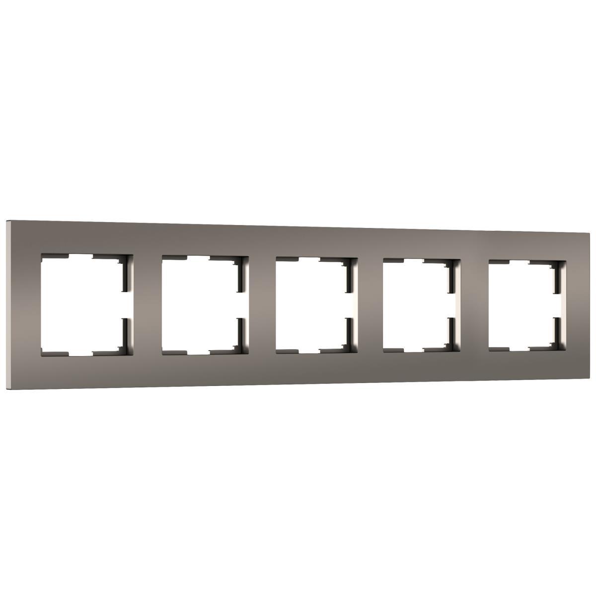 Рамка Werkel Slab на 5 постов бронза софт W0052963 4690389207945
