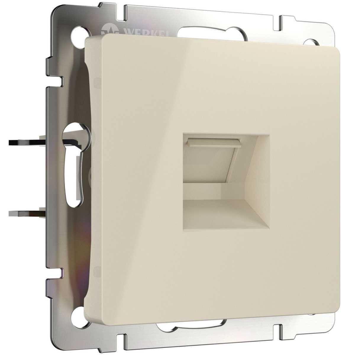 Телефонная розетка RJ11 Werkel слоновая кость W1182003 4690389155888