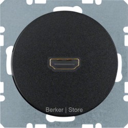 Berker R.1 Черный Розетка HDMI