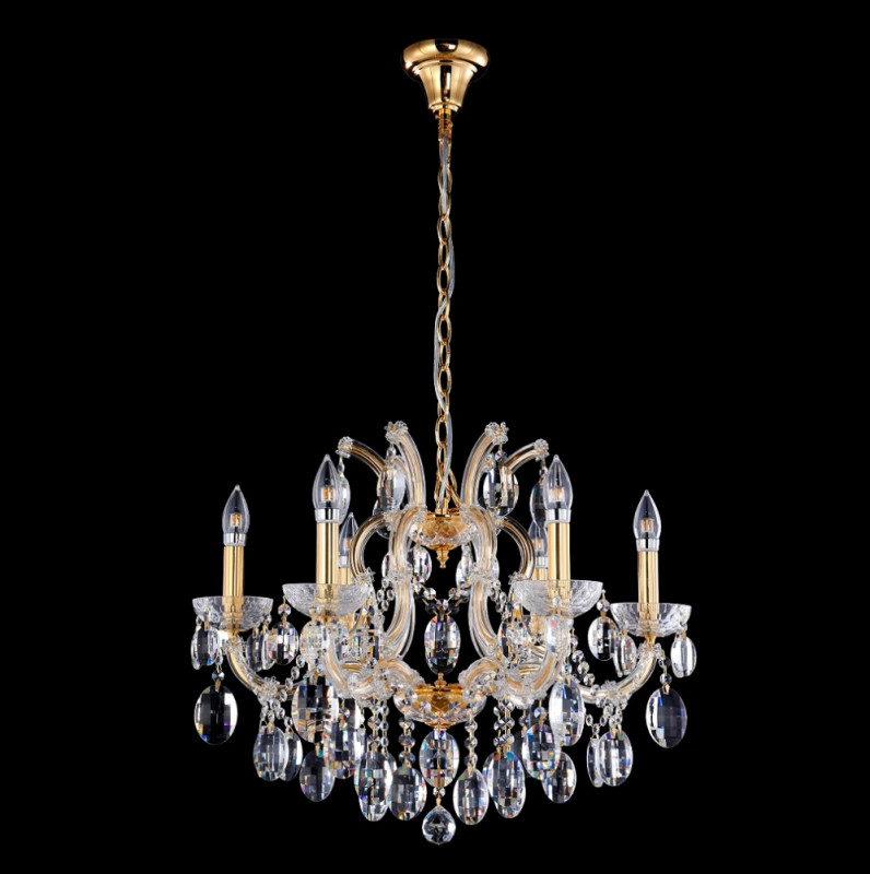 Подвесная люстра Crystal Lux HOLLYWOOD SP6 GOLD