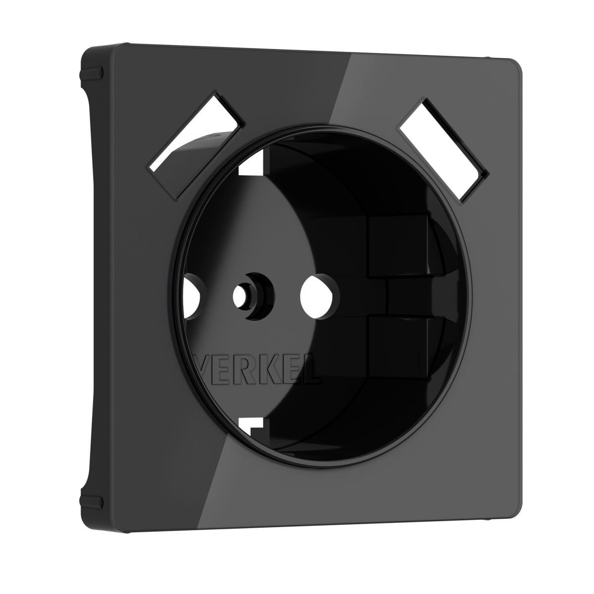 Накладка для розетки USB Werkel черный акрил W1179548 14690389197786