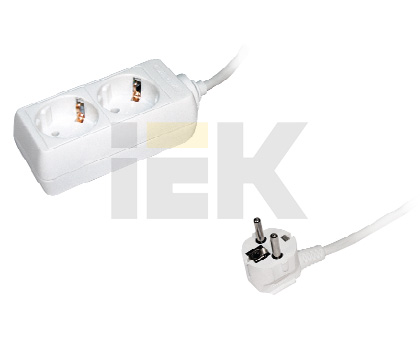 IEK Удлинитель У02 2 места 2Р+РЕ/5 метров 3х1мм2 16А/250
