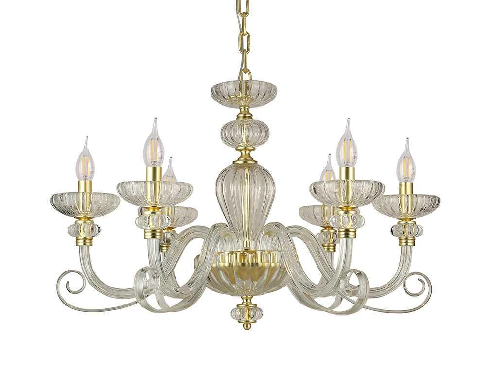 Подвесная люстра Newport 8626/C mat.soft gold clear