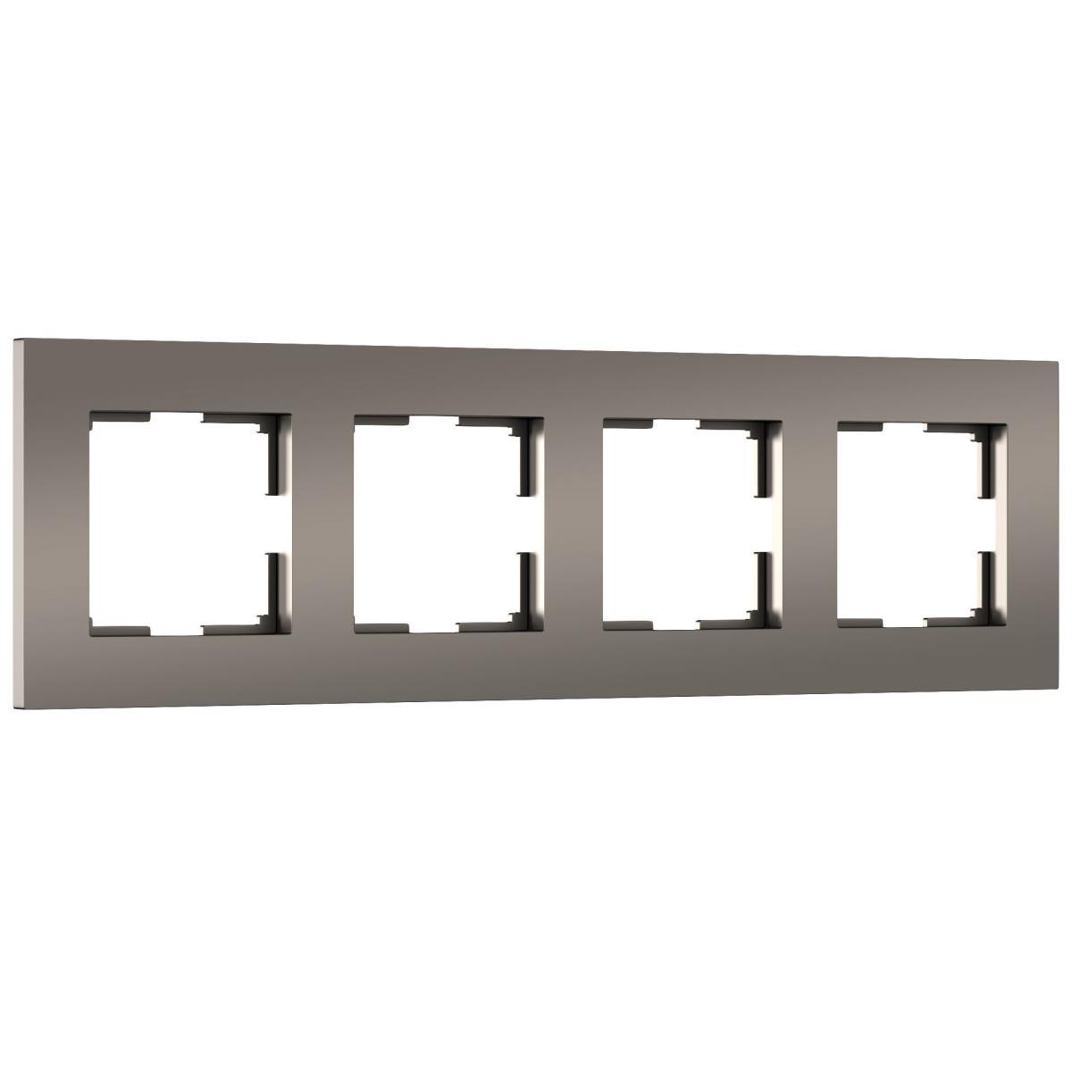 Рамка на 4 поста Werkel Slab бронза софт W0042963 4690389193538