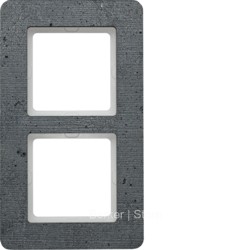 Berker Q.7 Бетон текстурированный Рамка 2-местная