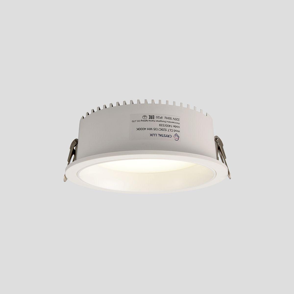 Встраиваемый светильник Crystal Lux CLT 529C135 WH 4000K