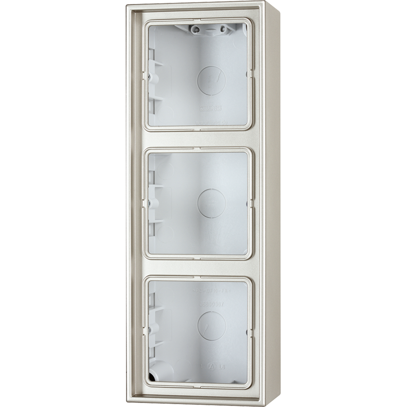JUNG LS 990 Edelstahl Коробка 3-ая для накладного монтажа