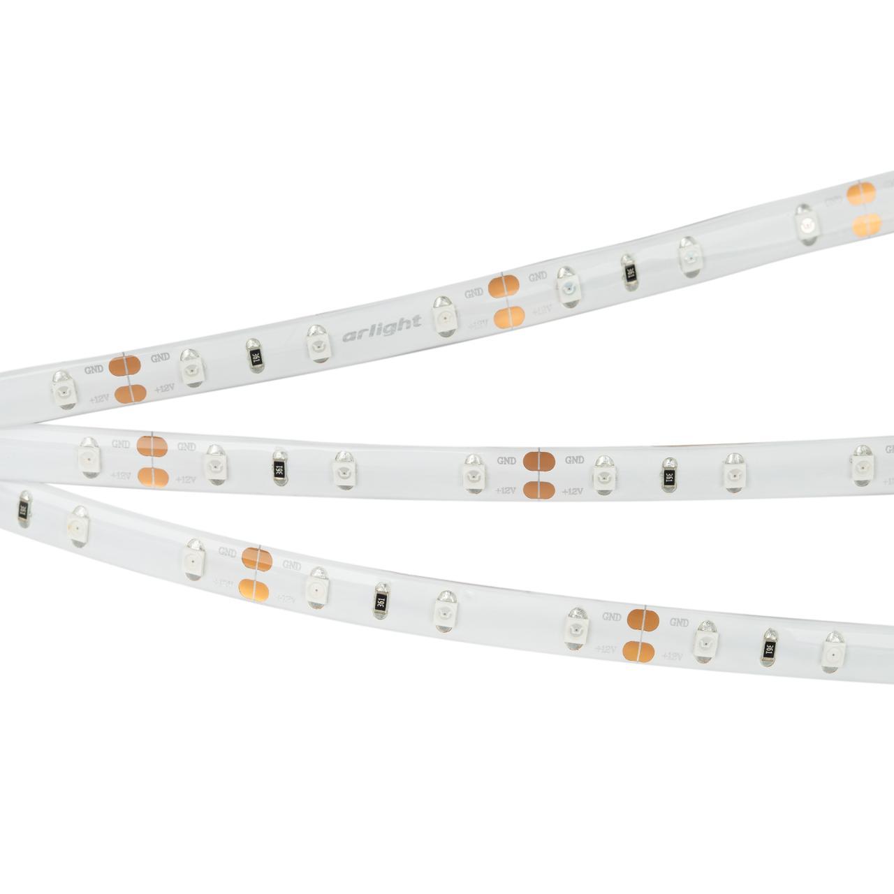 Светодиодная влагозащищенная лента Arlight 4,8W/m 60LED/m 2835SMD желтый 5M 015731(2)