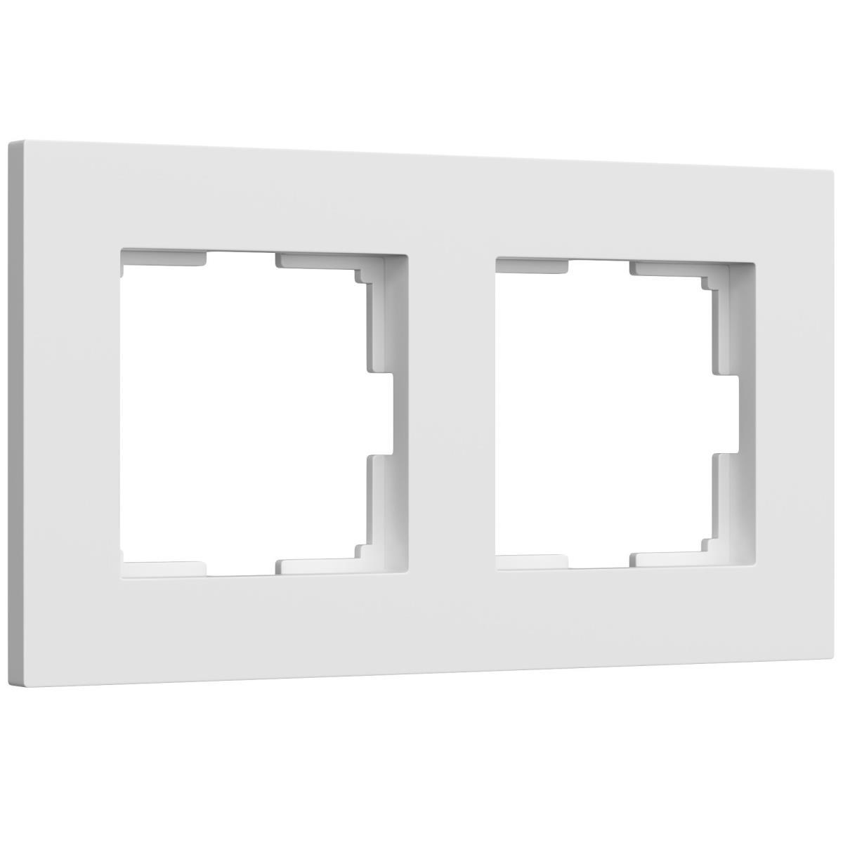 Рамка Werkel Slab на 2 поста белый софт W0022961 4690389193385