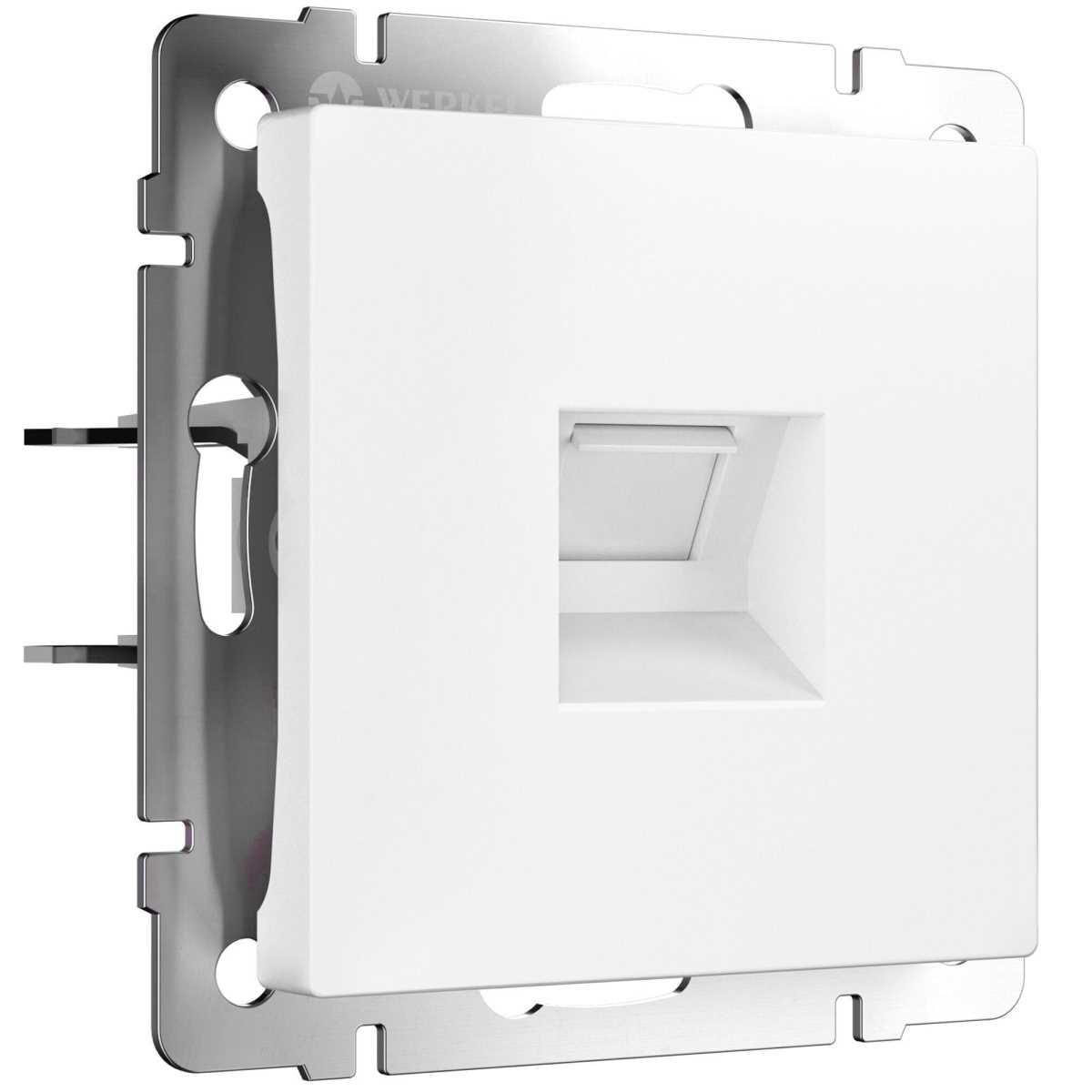 Розетка Ethernet RJ-45 cat. 6A экранированная Werkel белый матовый W5120001 4690389213489