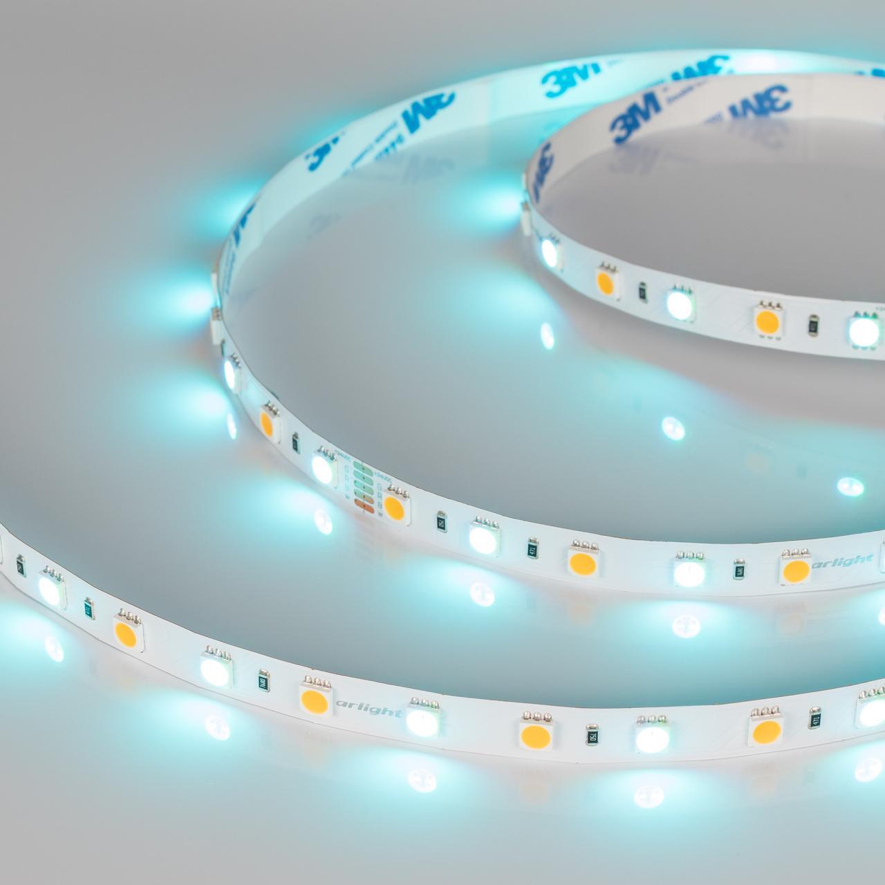 Светодиодная лента RT-B60-10mm 24V RGBW-Warm (14.4 W/m, IP20, 5m) Arlight 018327(3)