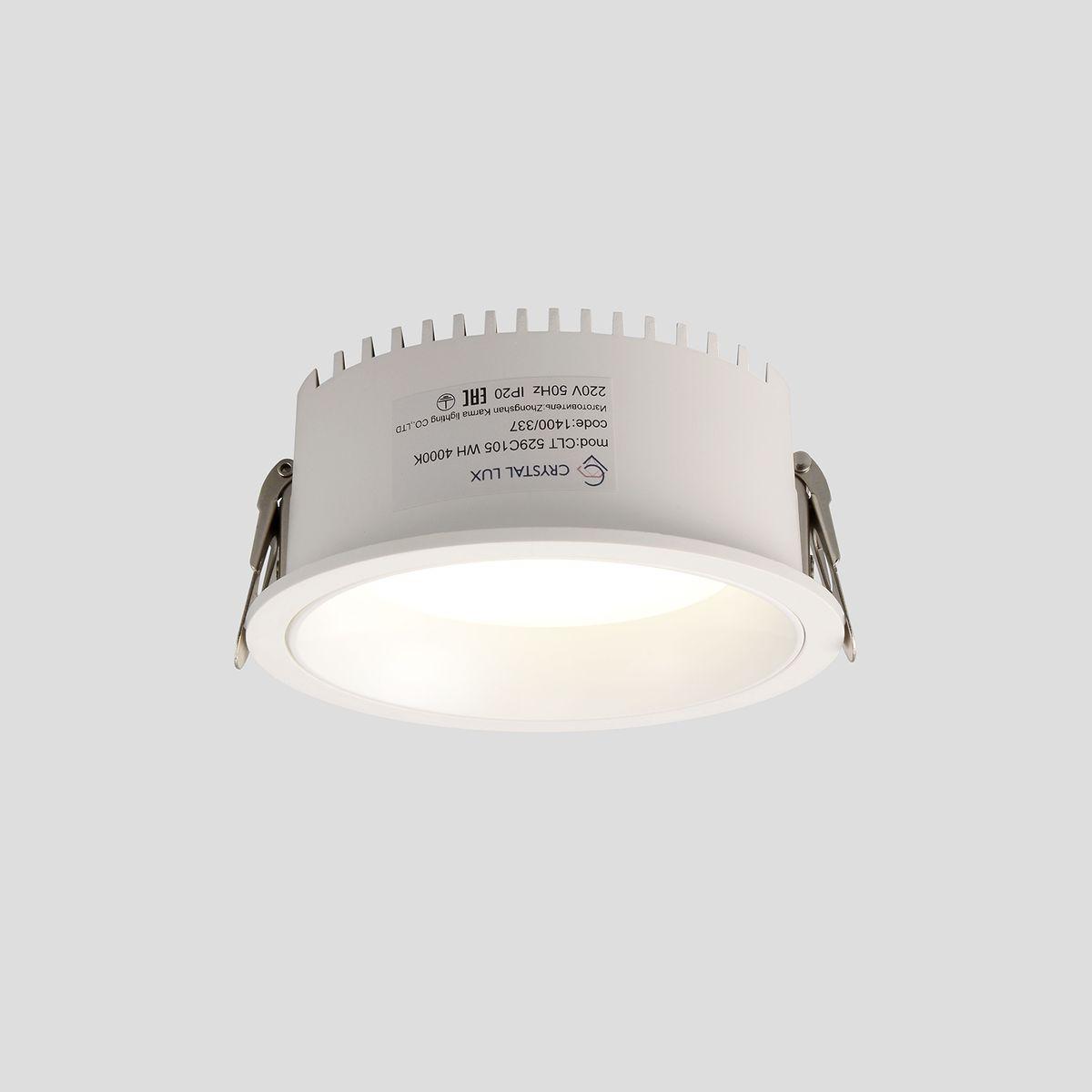 Встраиваемый светильник Crystal Lux CLT 529C105 WH 4000K