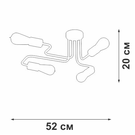 Накладная люстра Vitaluce V4196-1/4PL