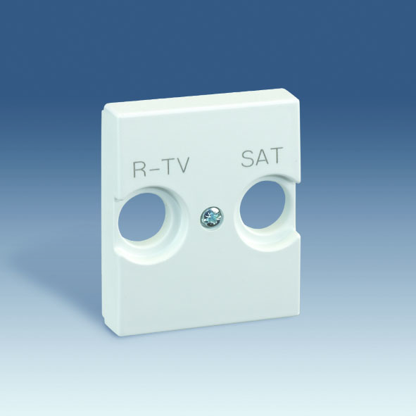 Simon 82 Centr. Белая Накладка на R-TV+SAT