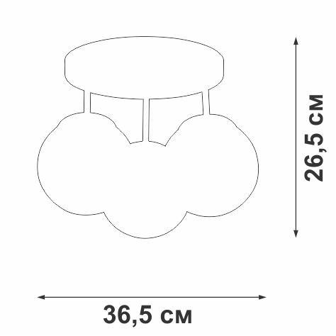 Накладной светильник Vitaluce V3962-1/3PL