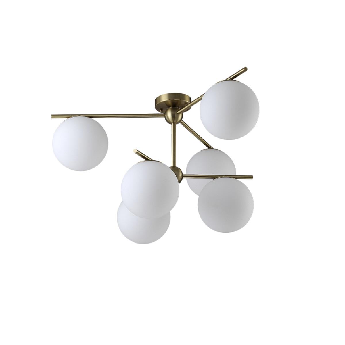 Люстра на штанге Crystal Lux FELIZ SP-PL6 BRONZE/WHITE