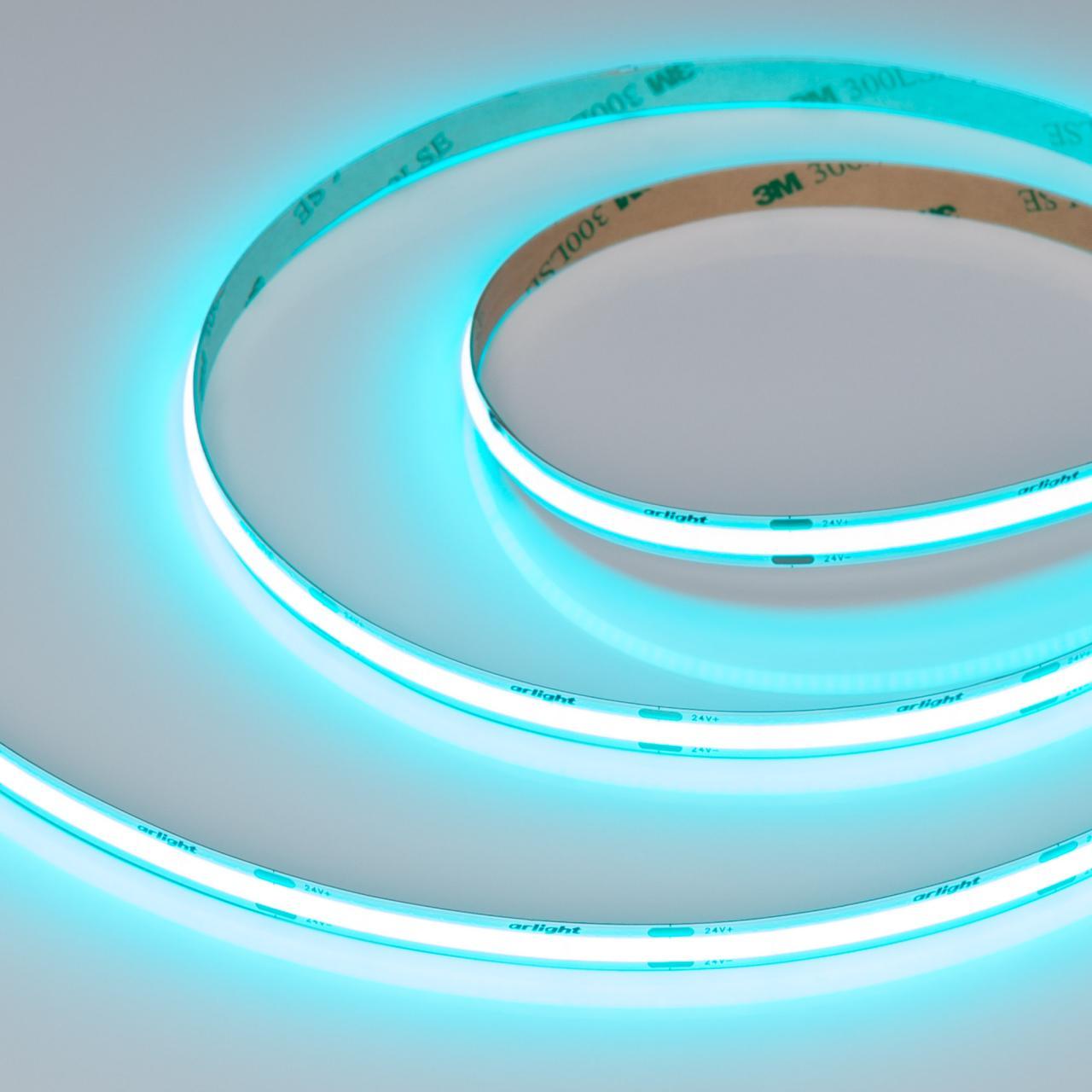 Светодиодная лента COB-X480-8mm 24V Aquamarine (8 W/m, IP20, 5m) Arlight 047735