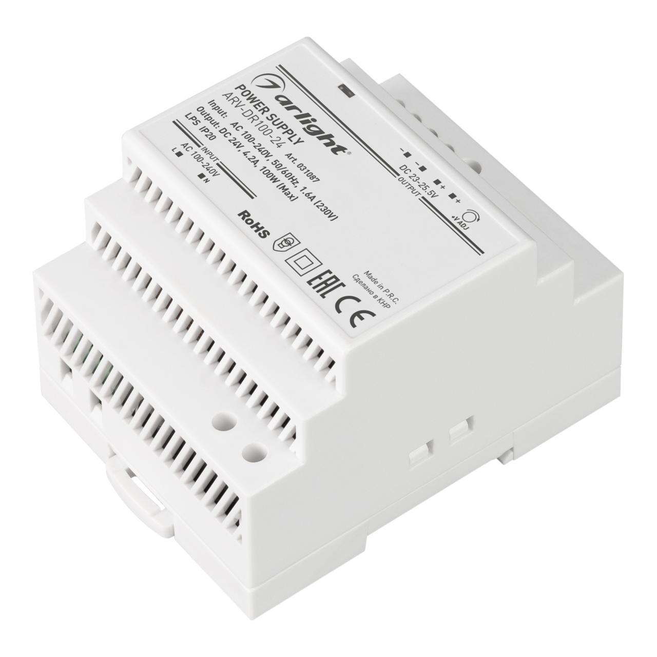 Блок питания Arlight ARV-DR100-24 24V 100W IP20 4,2A 031087