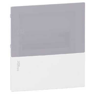 Schneider Electric RESI9 MP (Mini Pragma) Бокс встраеваемый с дымчатой дверью 1 ряд/8 модулей, IP40, IK07, 63А, 2 клеммы, Италия