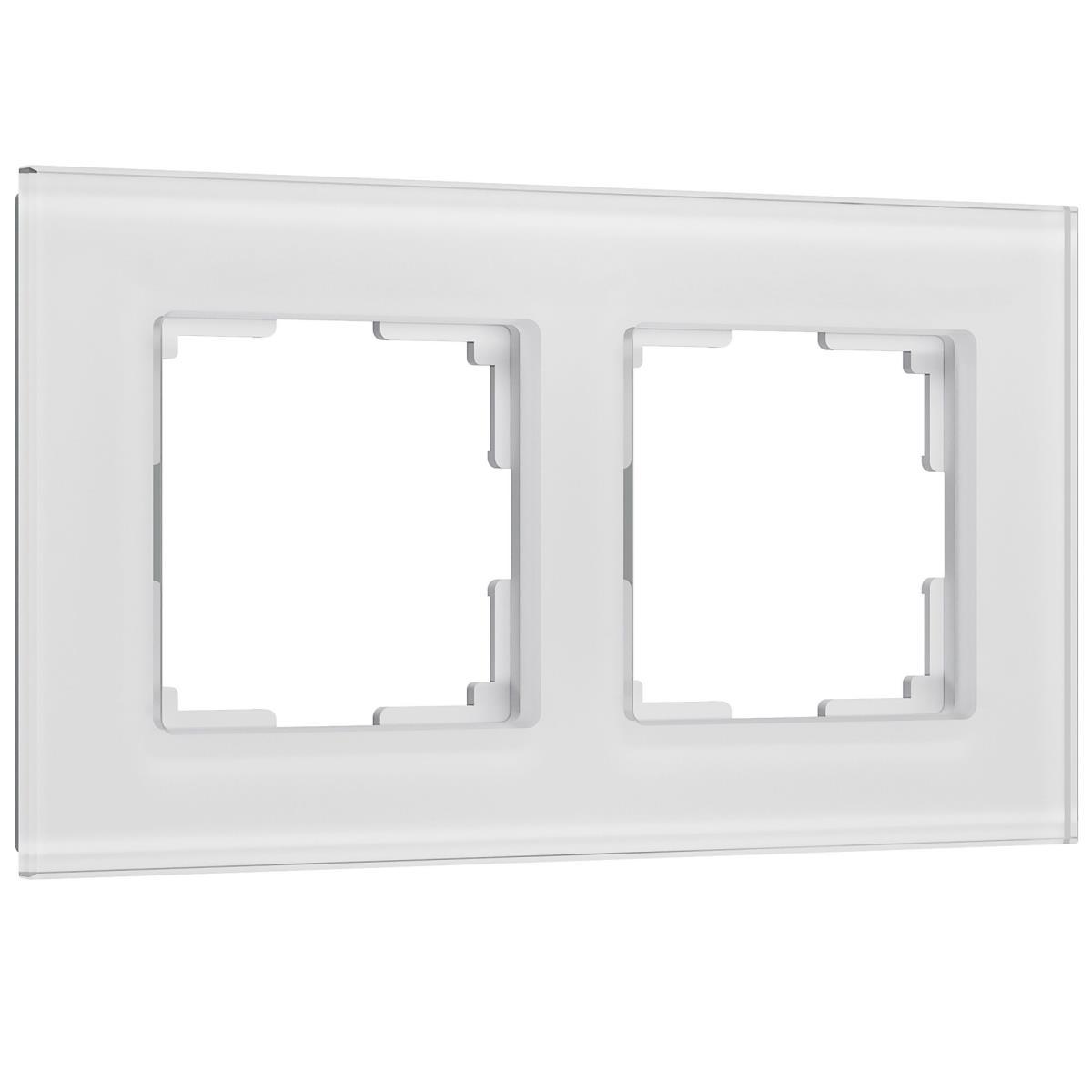 Рамка Werkel Senso на 2 поста белый стекло soft-touch W0023101 4690389200359
