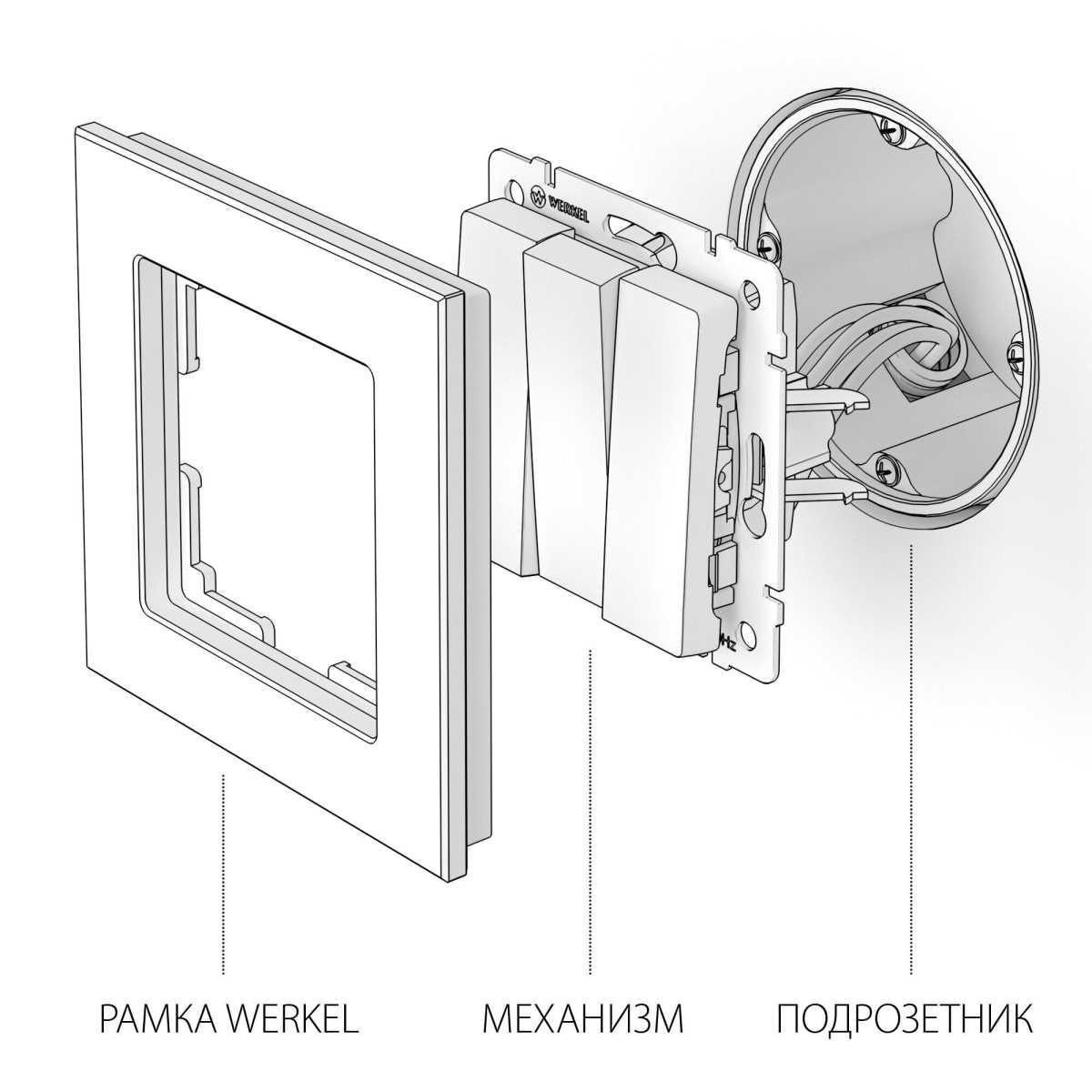 Выключатель трехклавишный Werkel серебряный W1130006 4690389164866