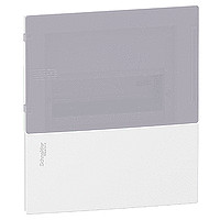 Schneider Electric RESI9 MP (Mini Pragma) Бокс встраеваемый с дымчатой дверью 1 ряд/8 модулей, IP40, IK07, 63А, 2 клеммы, Италия