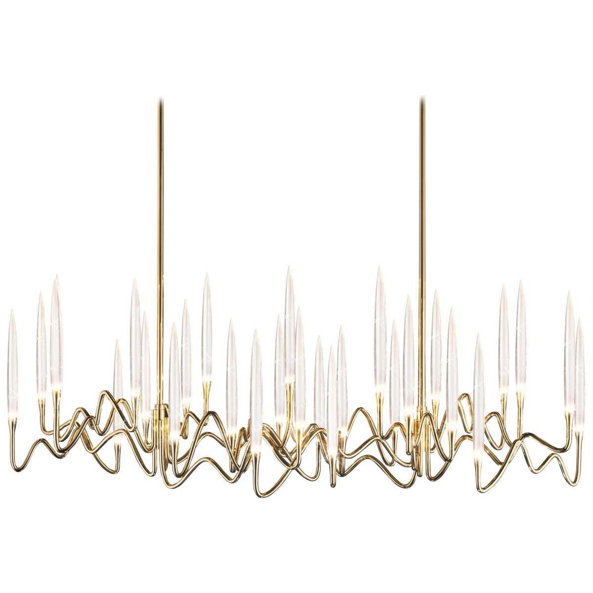 Подвесная люстра Imperium Loft Il Pezzo Chandelier Brass And Crystals L120 342634-22