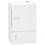 Schneider Electric RESI9 MP (Mini Pragma) Бокс навесной с белой дверью 1 ряд/4 модуля, IP40, IK07,50А, 2 клеммы, Италия