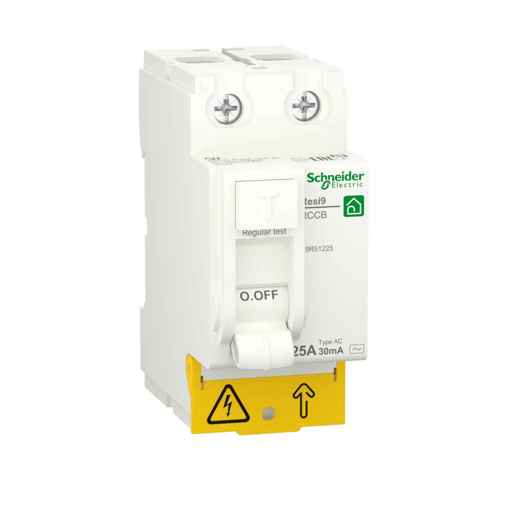 Schneider Electric RESI9 Выключатель дифференциального тока (УЗО) 25А 2P 30мА тип AC