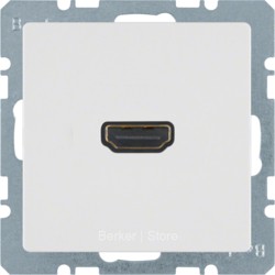 Berker Q Полярно-белый с эффектом бархата Розетка HDMI