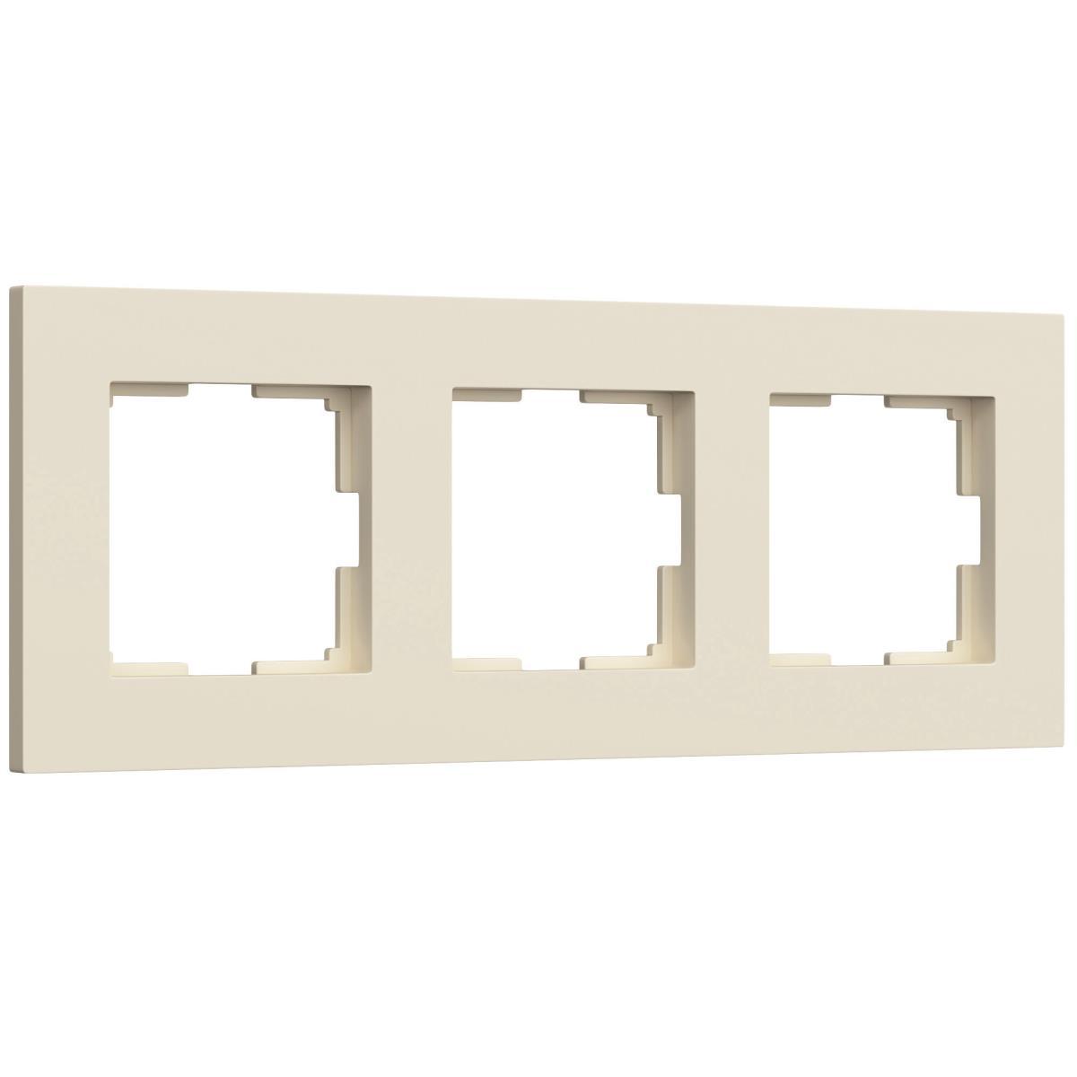 Рамка на 3 поста Werkel Slab айвори софт W0032962 4690389193446